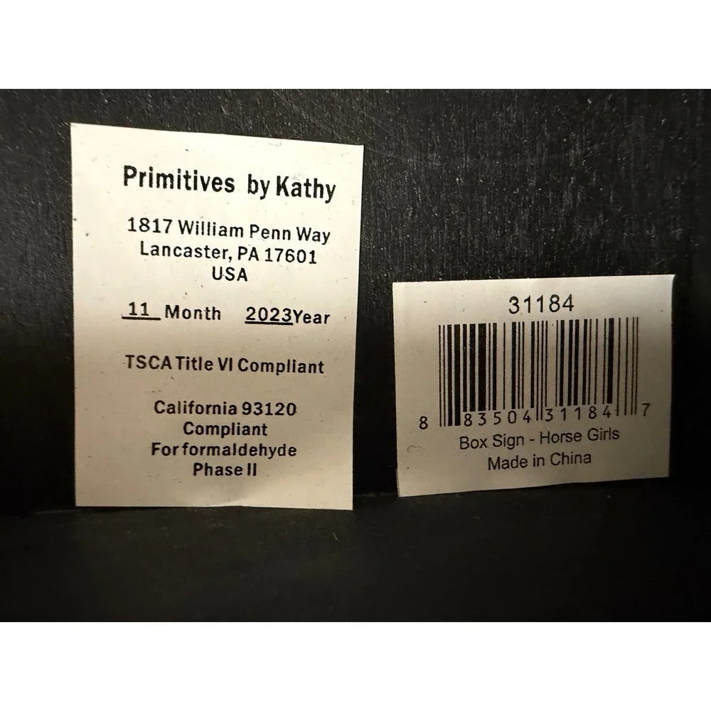 Primitives by Kathy Horse‎ Girls Know How To Handle Box Sign Black Wood 8x8